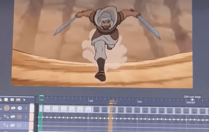 Animatic still — the judgment hall